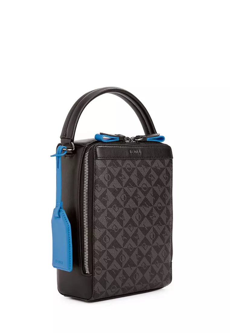 Blue Alvaro Monogram Messenger Bag