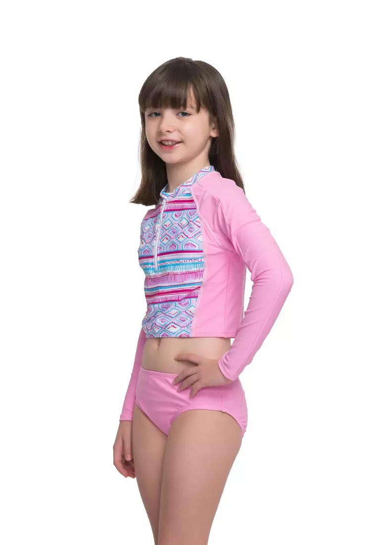 Spring Blossom Girl Long Sleeves Rash Guard Set