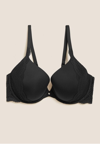 MARKS & SPENCER black M&S Perfect Fit Lace Push-Up Bra C3DD5USB78C0F9GS_1