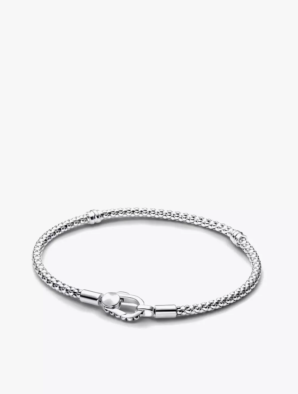 Studded chain sterling silver bracelet