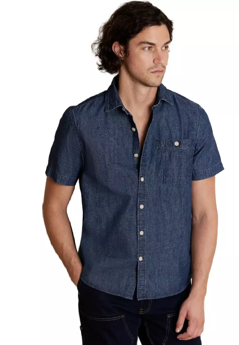 Banana republic mens denim outlet shirt