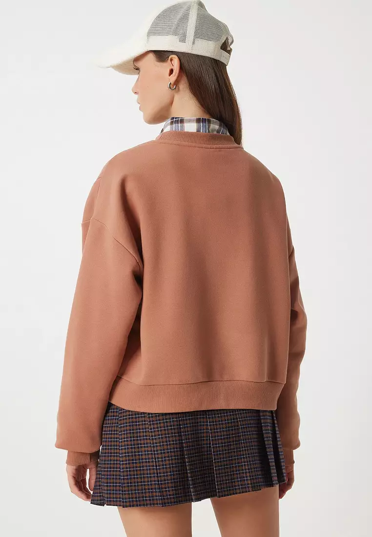 Light Glittery Printed Raised Seasonal Sweatshirt