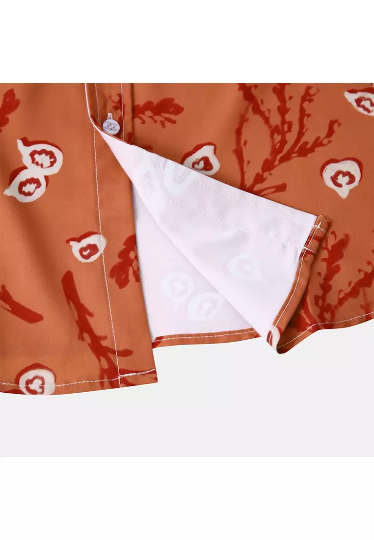 Hawaiian Print Short-Sleeved Shirt YL-C261