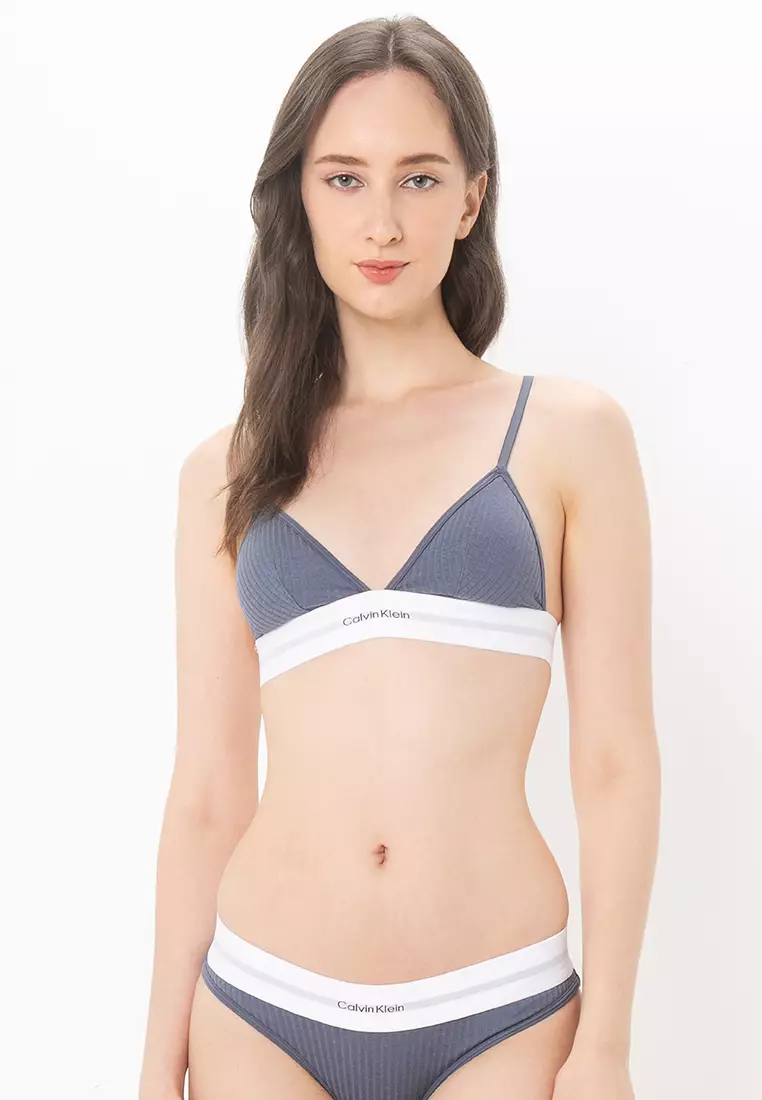 Rib Lightly Lined Triangle Bra - Calvin Klein Underwear