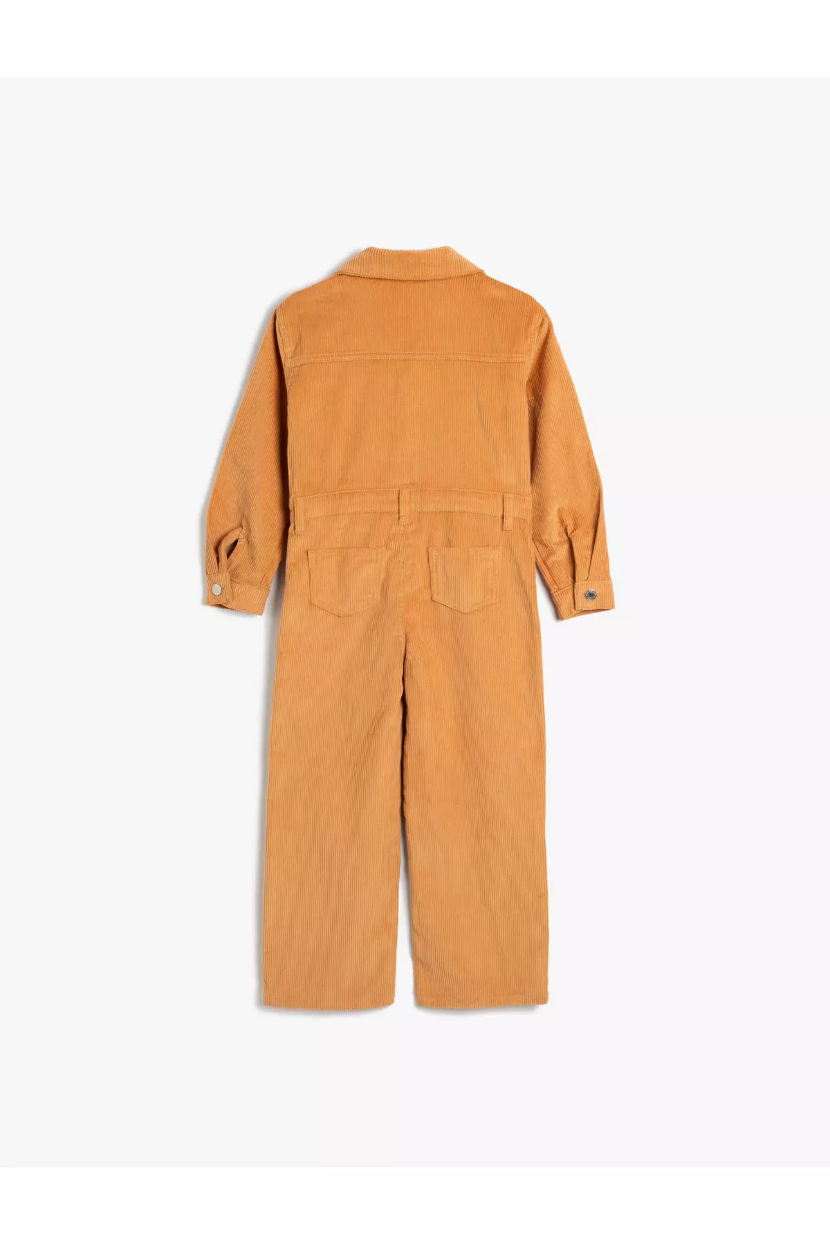 Shirt Collar Long Sleeve Velvet Jumpsuit