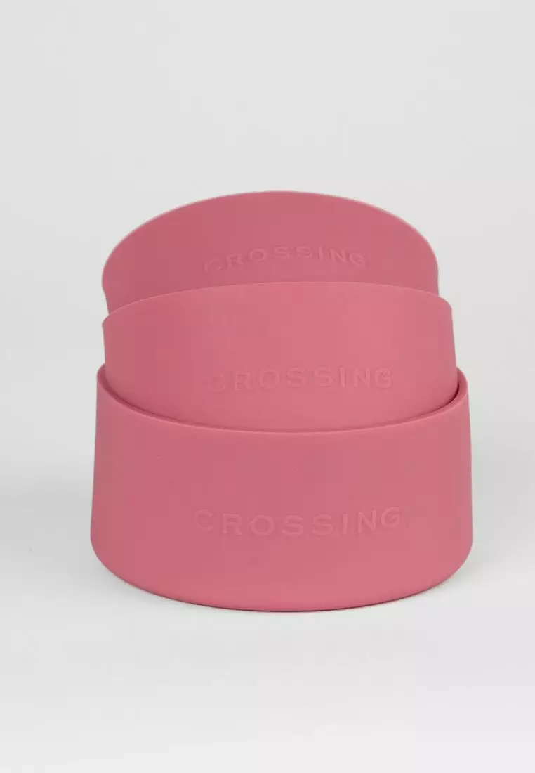 Crossing Silicone Water Bottle Boot - Fits Diameter 7-7.5cm (550ml) Blistered Pack - Pink