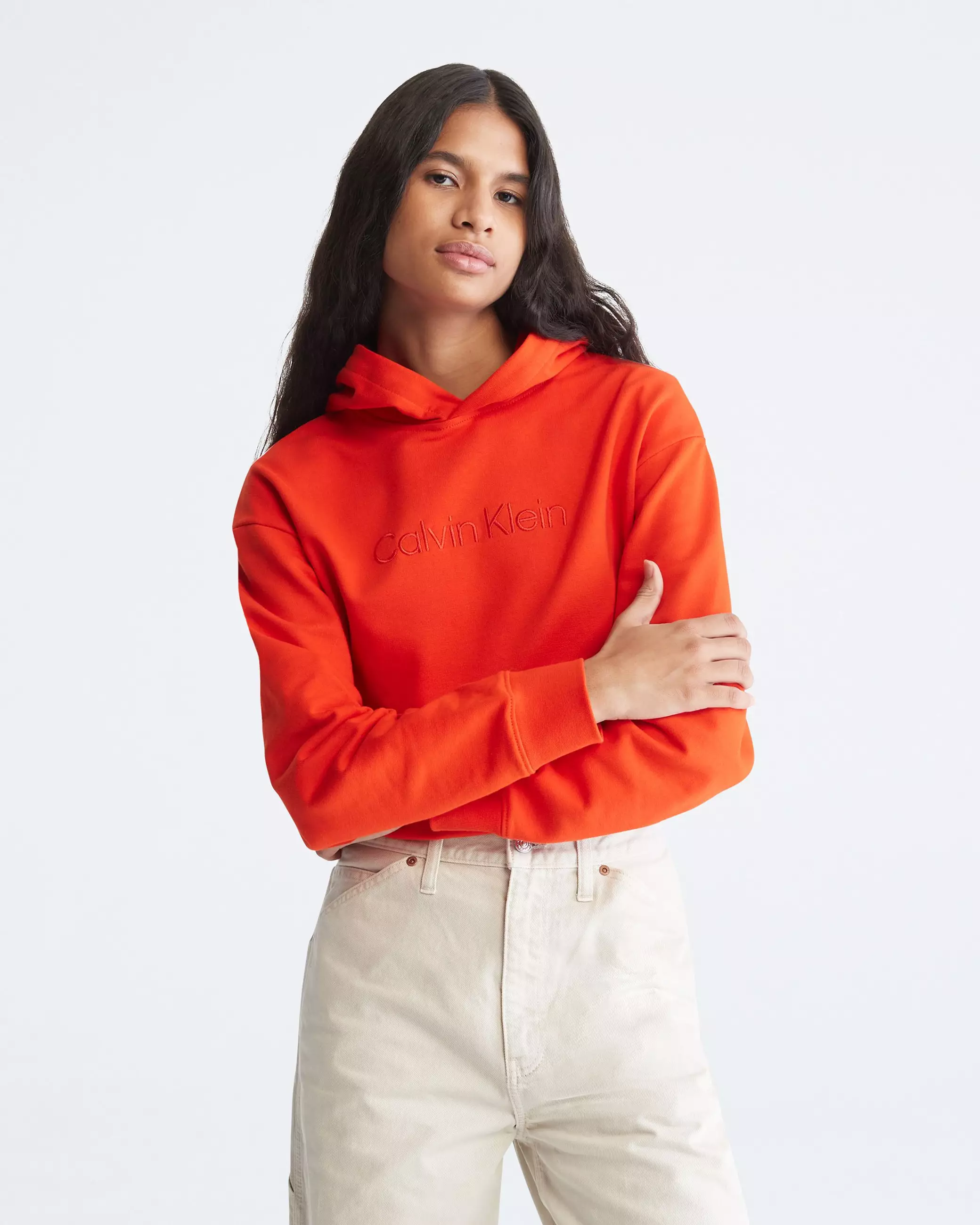 Calvin klein orange on sale sweatshirt
