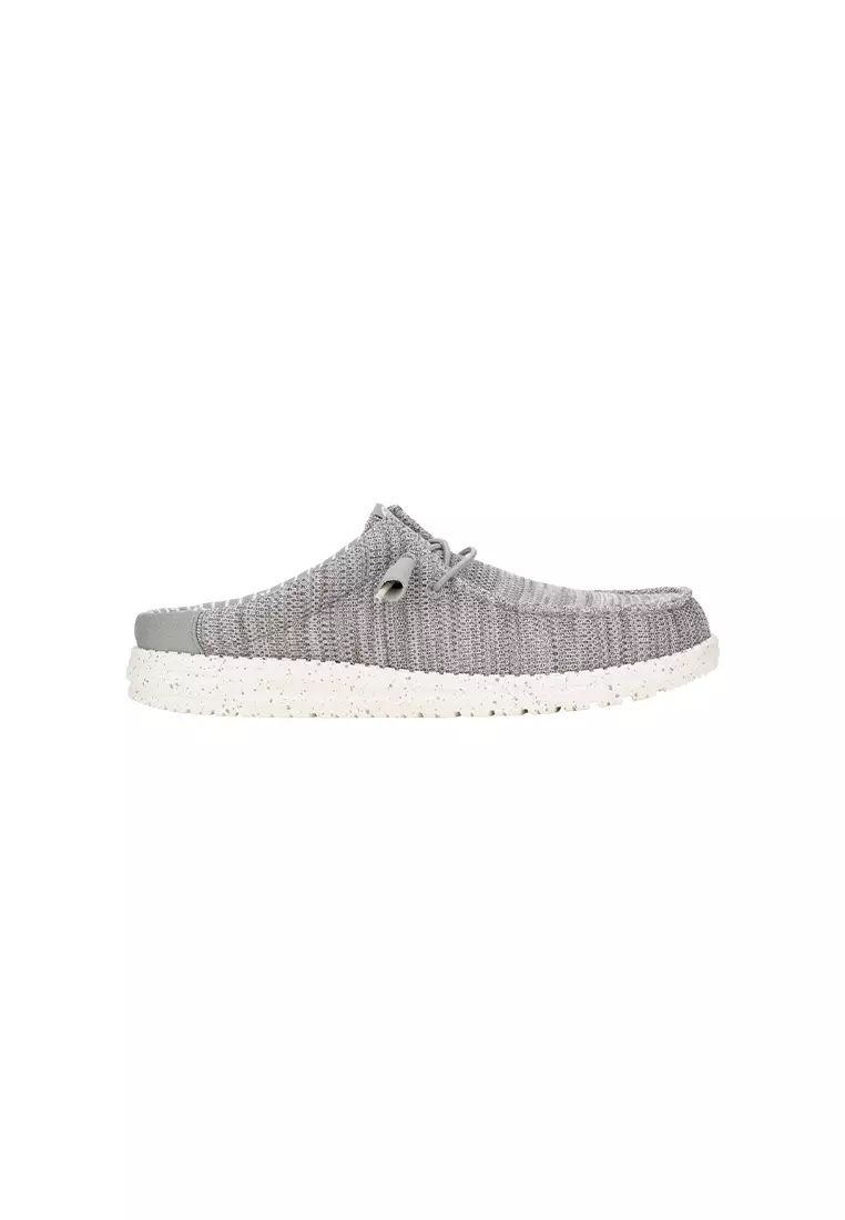 Discount on HeyDude  shoes - SKU: Men's Wally Slip Stretch Sox in Granite Grey