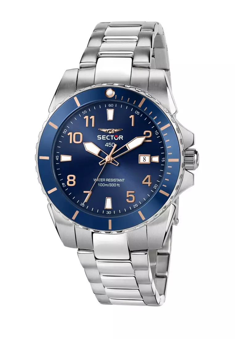 3 Years Warranty Sector 450 Collection 43mm Case Men s Quartz Stainless Steel Watch R3253276010