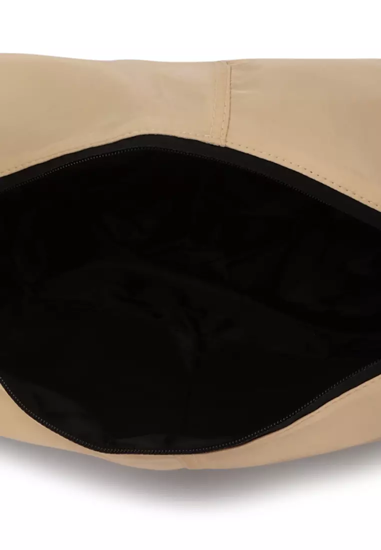 Tas Bahu Mini Gesper Klip dalam warna Krem