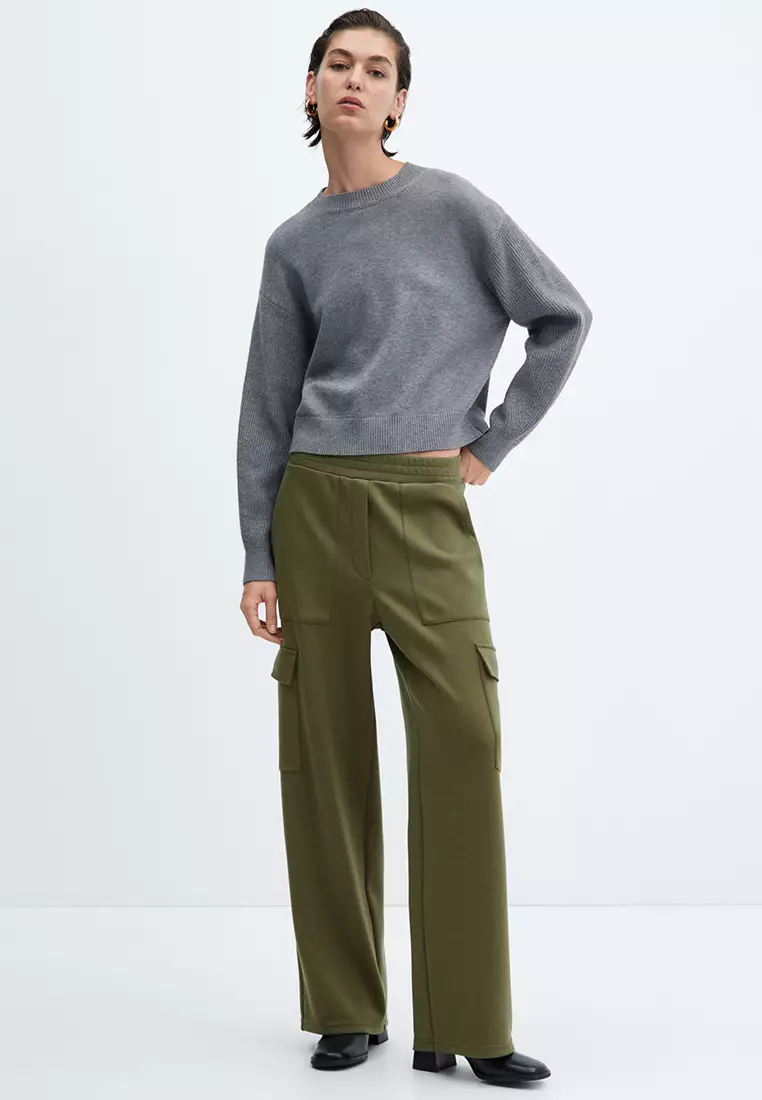 Buy Mango Elastic Waist Cargo Trousers Online | ZALORA Malaysia