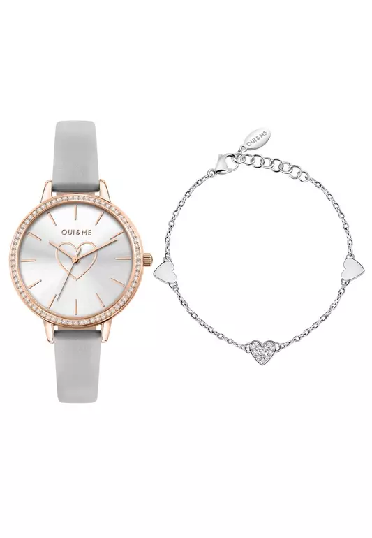 [Sustainable Watch] Oui & Me Amourette Collection 34mm Women's Quartz Watch + Bracelet special set  ME010289