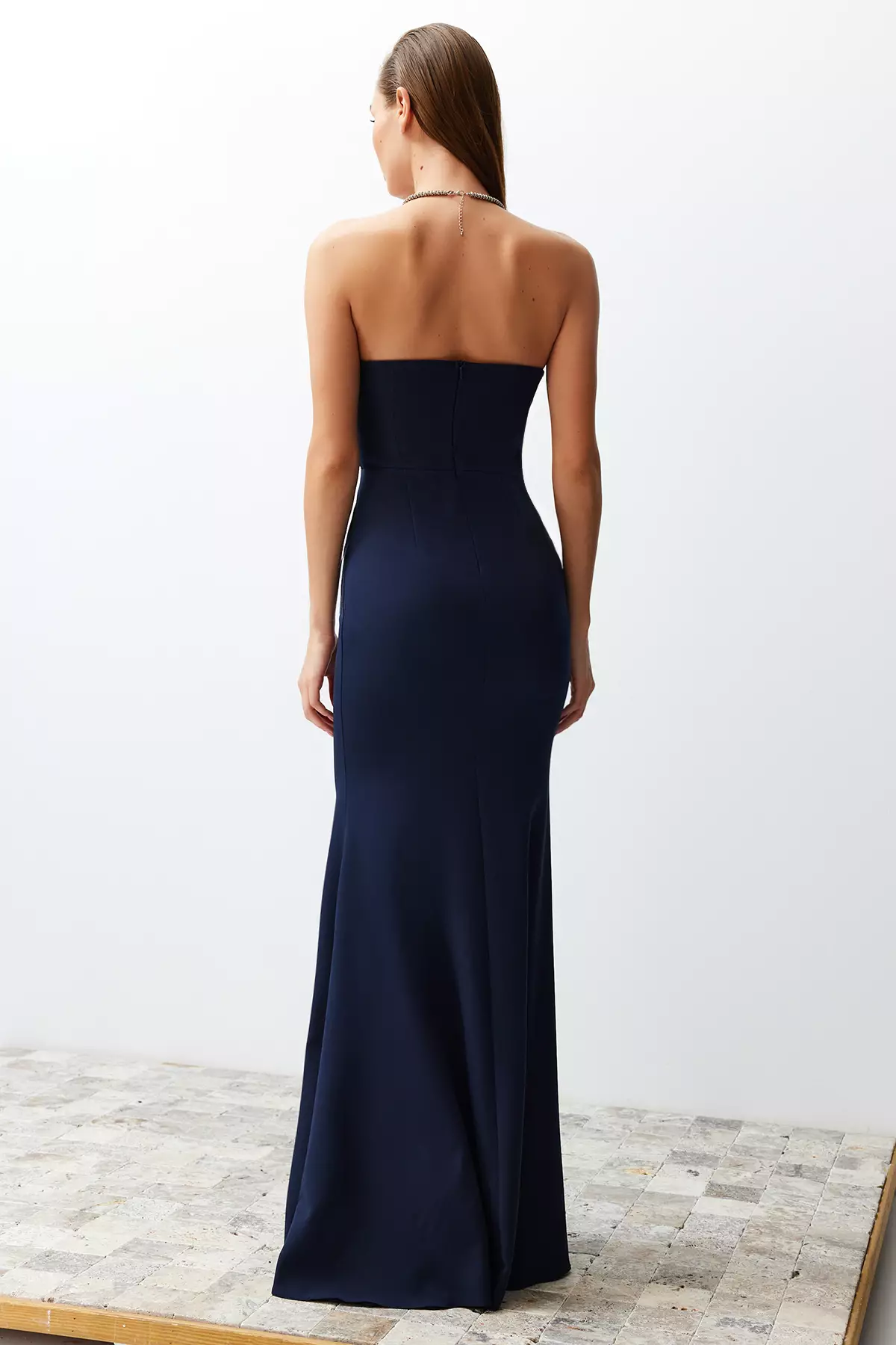 Maxi Dress with Collar Detail