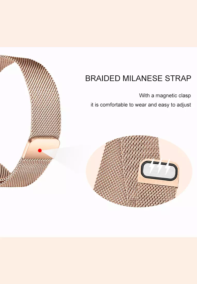 jam tangan wanita tali stainless steel anti air fashion bisnis