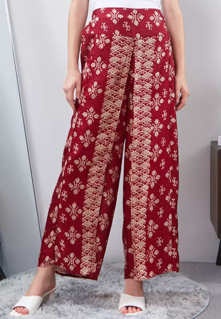 Nayara Bawahan Celana Batik Viscose Janora Merah
