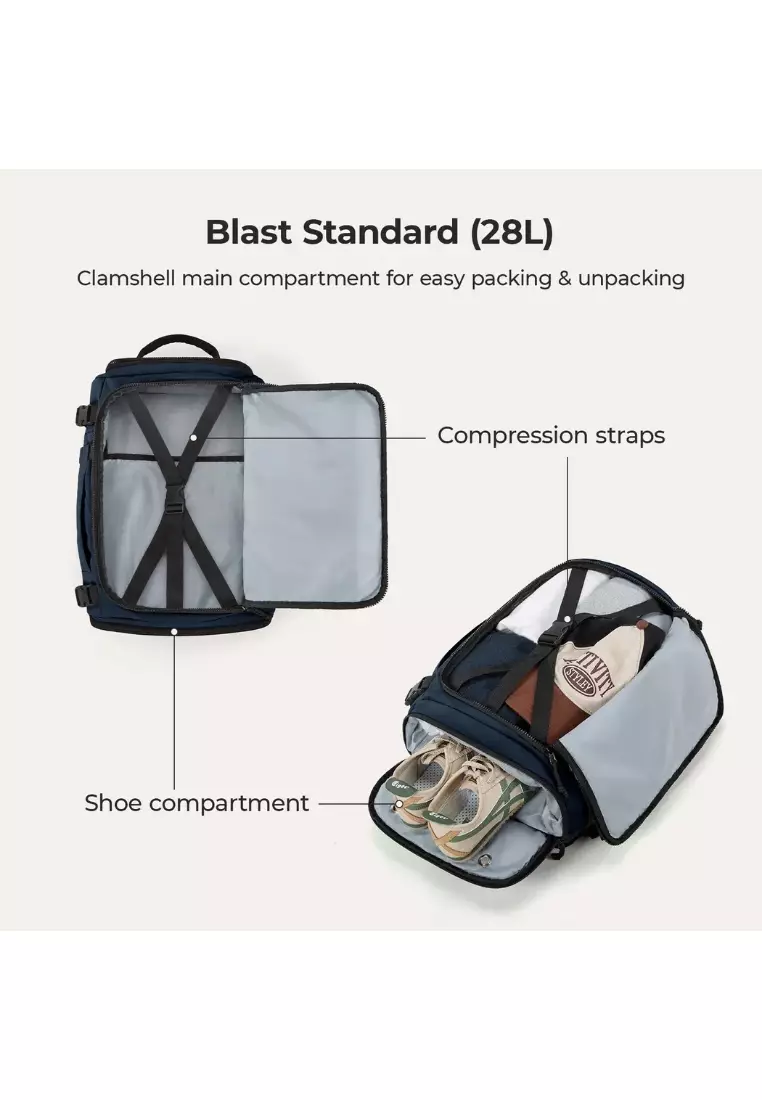 Bagsmart Blast Quick Access Carry On Travel Backpack Extended 38L (Arona)