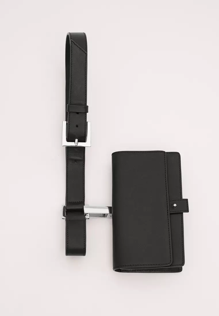 100% Leather Belt With Removable Coin Purse