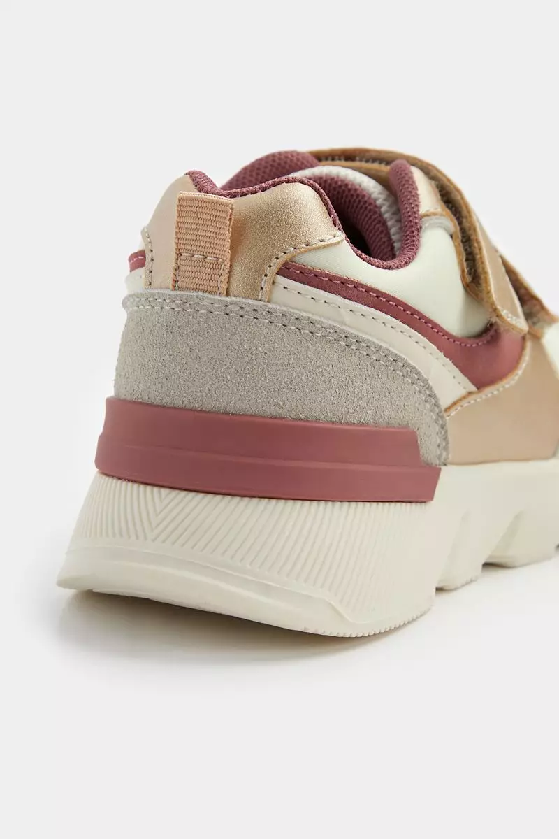 Mothercare Pink Panel Trainers - Sepatu Anak Perempuan (Pink)