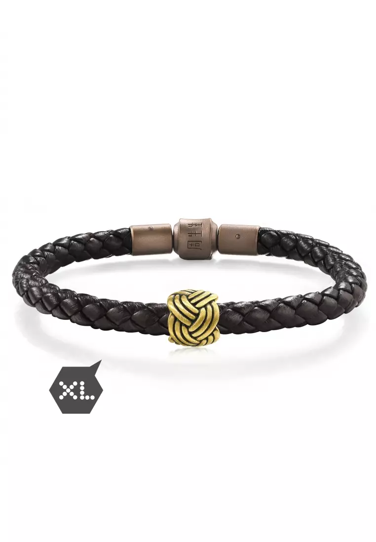 999 24K Solid Gold Noir Pineapple Knot Charm 92301C (Bracelet not included)
