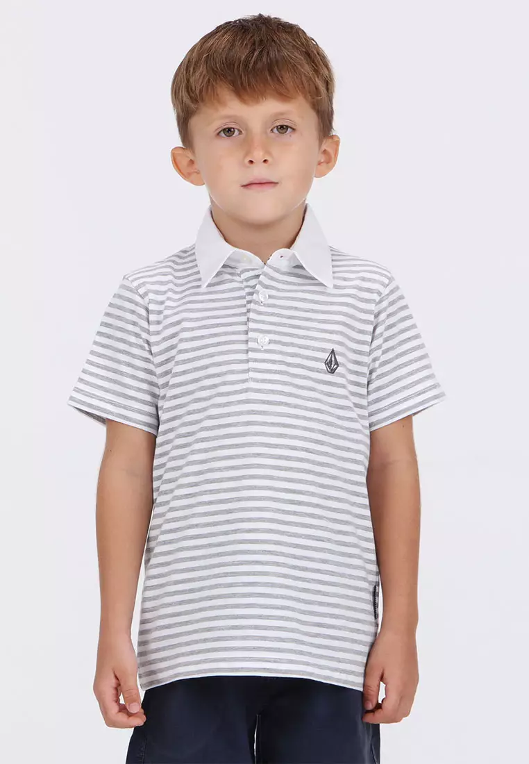 KPL TYPSY STRIPY SHORT SLEEVE POLO WHITE