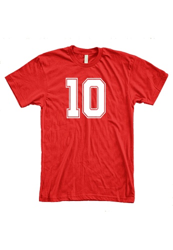 MRL Prints red Number Shirt 10 T-Shirt Customized Jersey 78923AAD688EBEGS_1