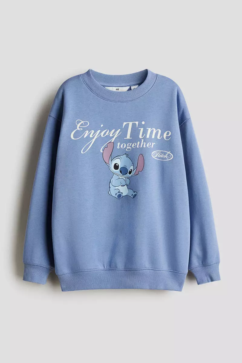 Oversized print-motif sweatshirt