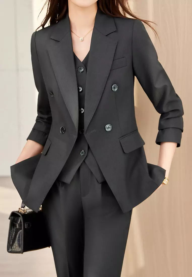 Slim Korean Style Professional 3-piece Suit Set YGH-EM2602set