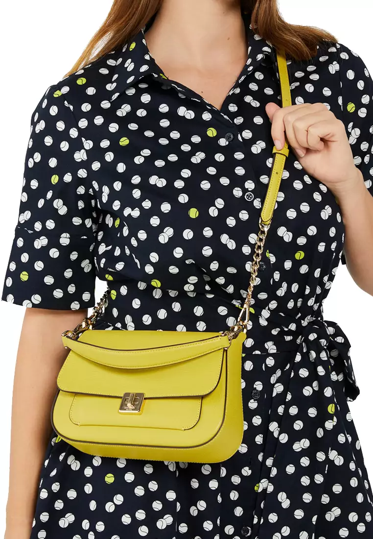 Pheobe Small Flap Crossbody Bag In Lime Slice KF554