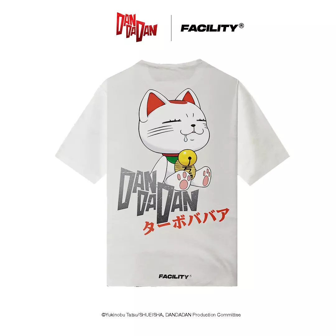 FACILITY Dandadan - Turbobaba Cat Oversize Tee - White