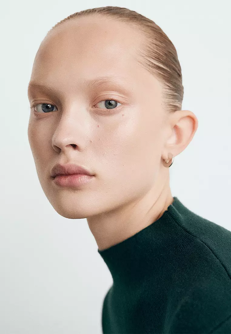 Knitted Sweater With Perkins Neck