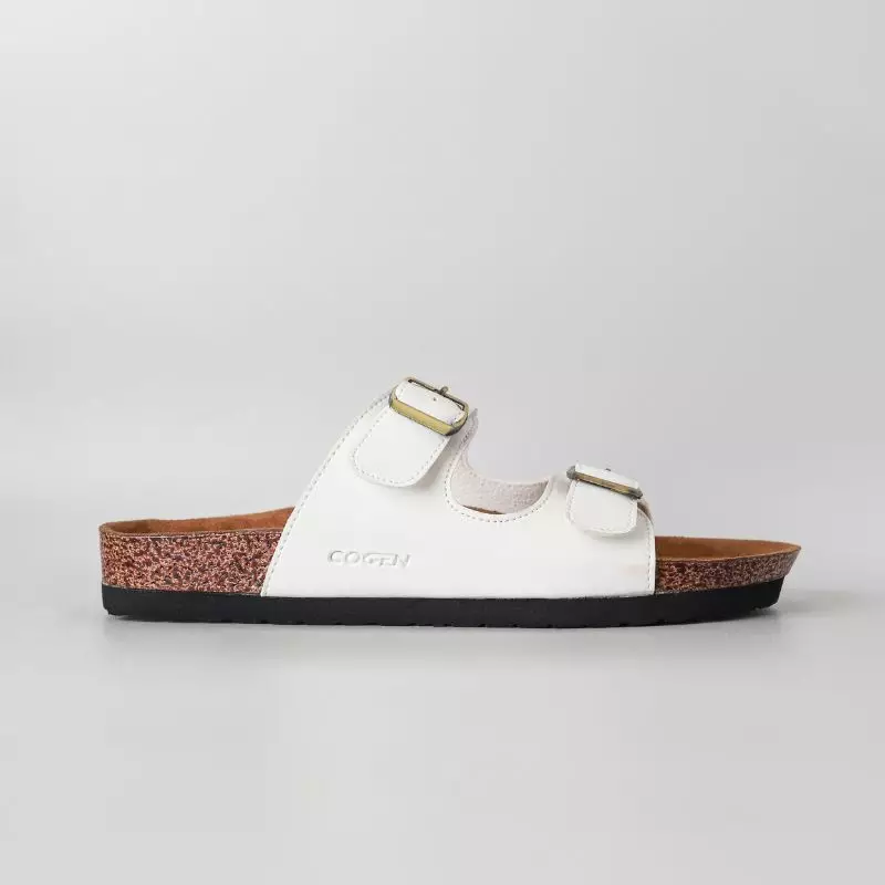 Cogen Sendal Kulit Pria Sandal Birken Vintage - Opera White