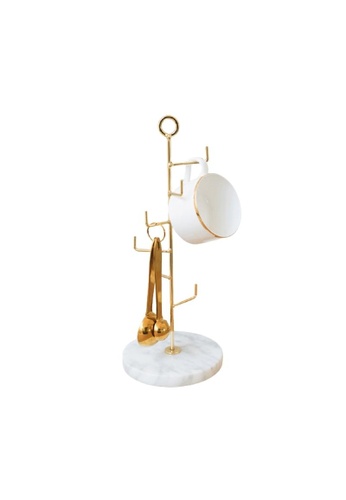 DILAS HOME Marble Gold Jewellery Cup Holder Stand (White) 5F6CDHL82E46F3GS_1