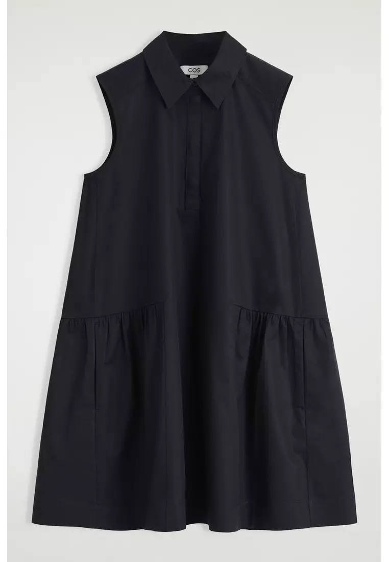 SLEEVELESS MINI SHIRT DRESS