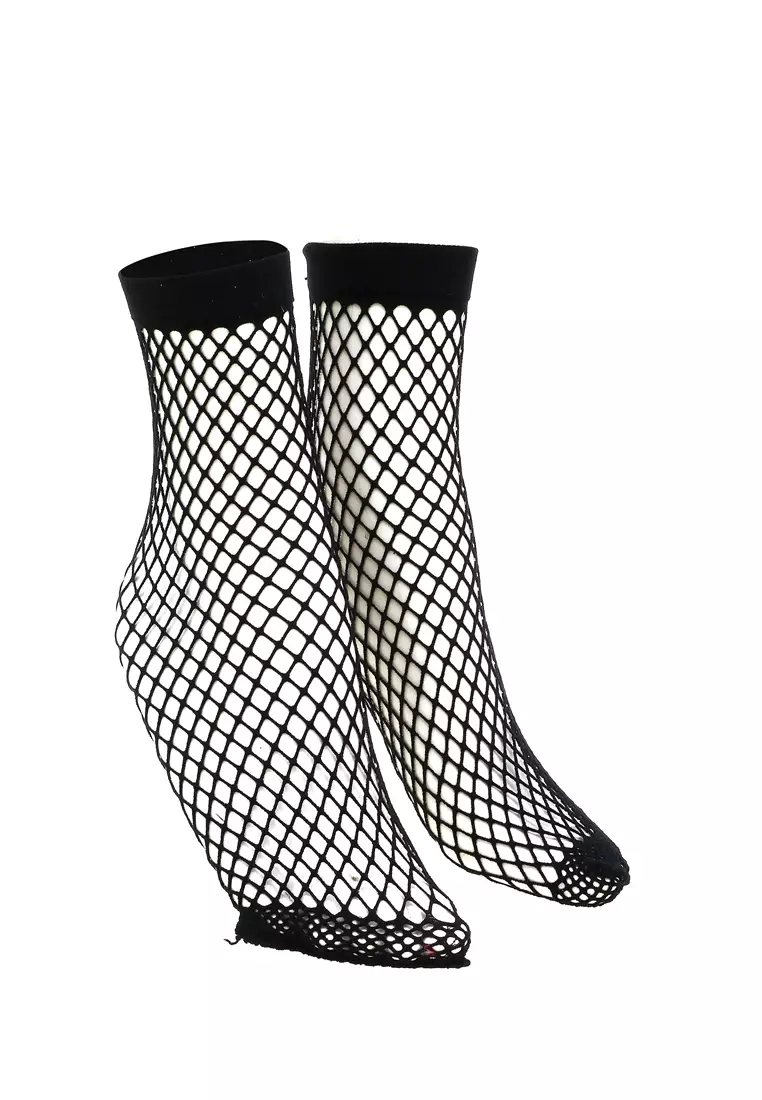 Nercyla Kaos Kaki Wanita Design Mesh 1 Pasang Comfortable Material Nylon ORIGINAL - Black