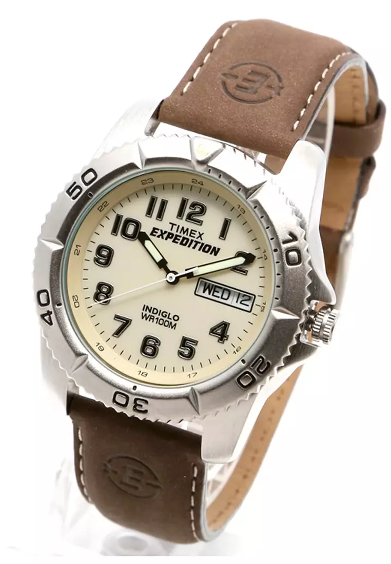 Buy TIMEX Timex Expedition Brown Leather Mens Watch T46681 SPORTS 2024 ...