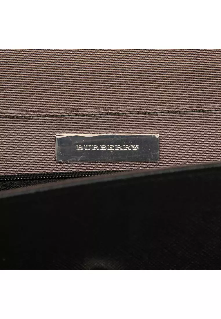 Pre-Loved Burberry Leather Flap Shoulder Bag
