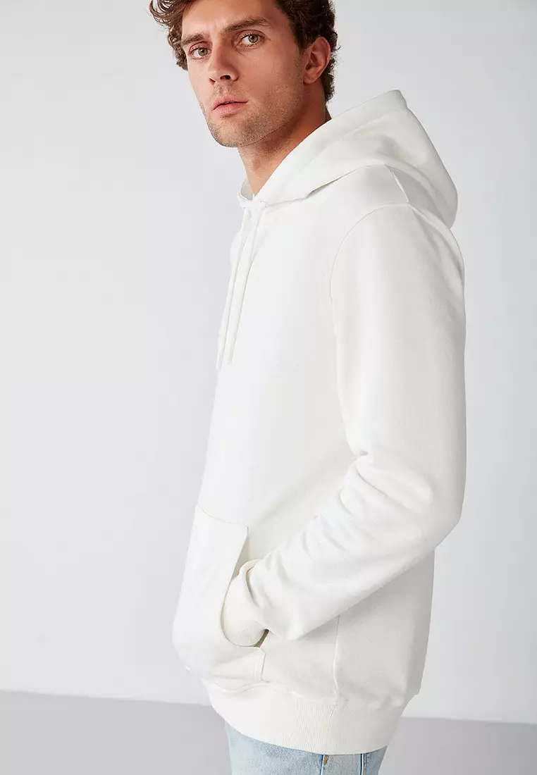 Jorge Soft Hooded Organic Cotton Kangaroo Pocket Regular Sweatshirt