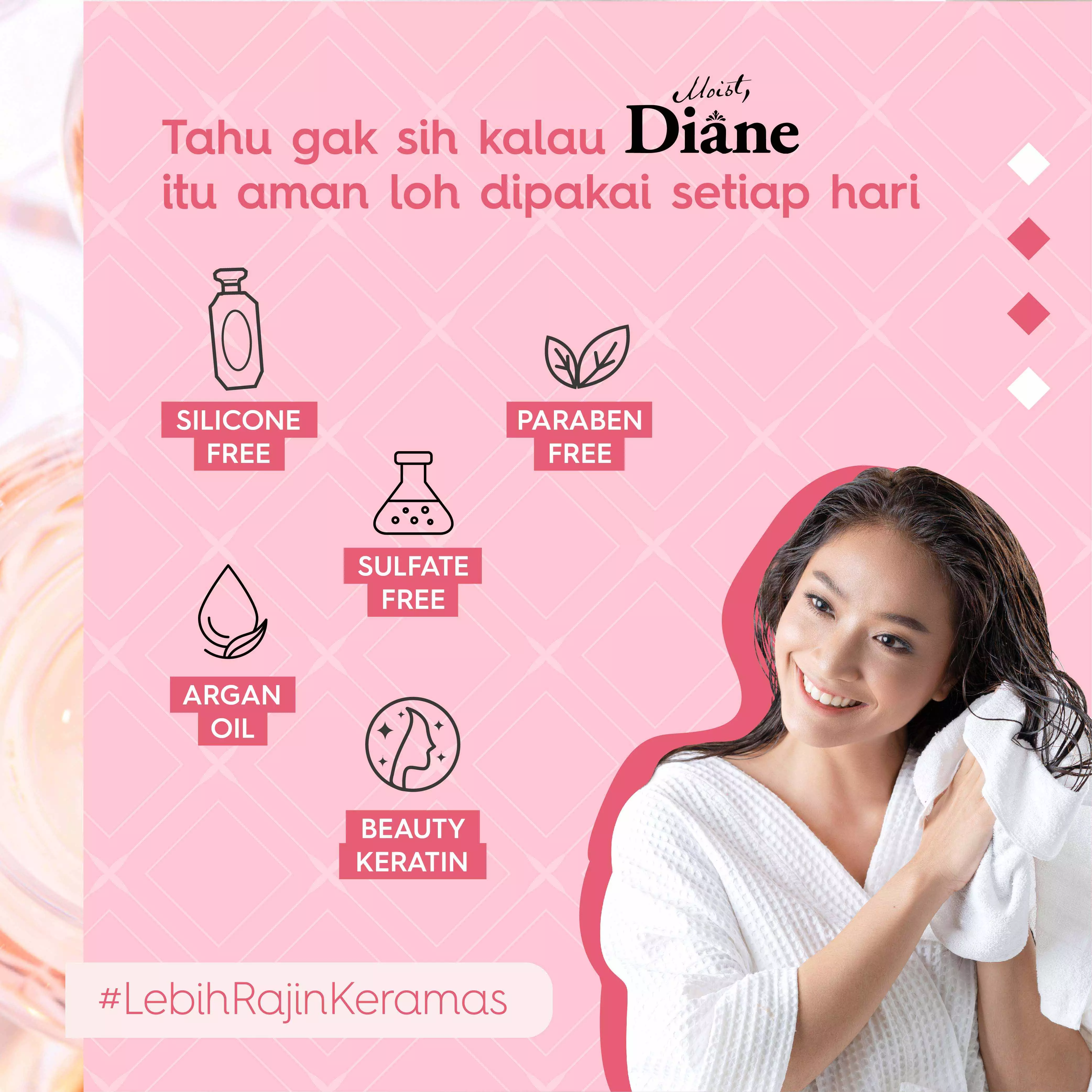 Diane Extra Fresh and Hydrate Shampoo 50ml (Travel Size) - Made In Japan