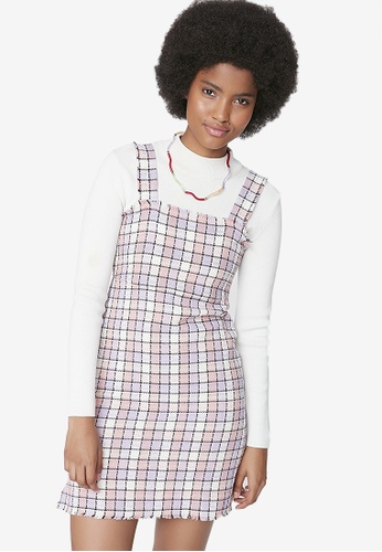 Trendyol Plaid Pinafore Dress | ZALORA Malaysia