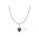 Glamorousky green 925 Sterling Silver Fashion Romantic May Birthstone Heart Pendant with Green cubic Zirconia and Necklace 4BAEAAC4E0D6D8GS_2