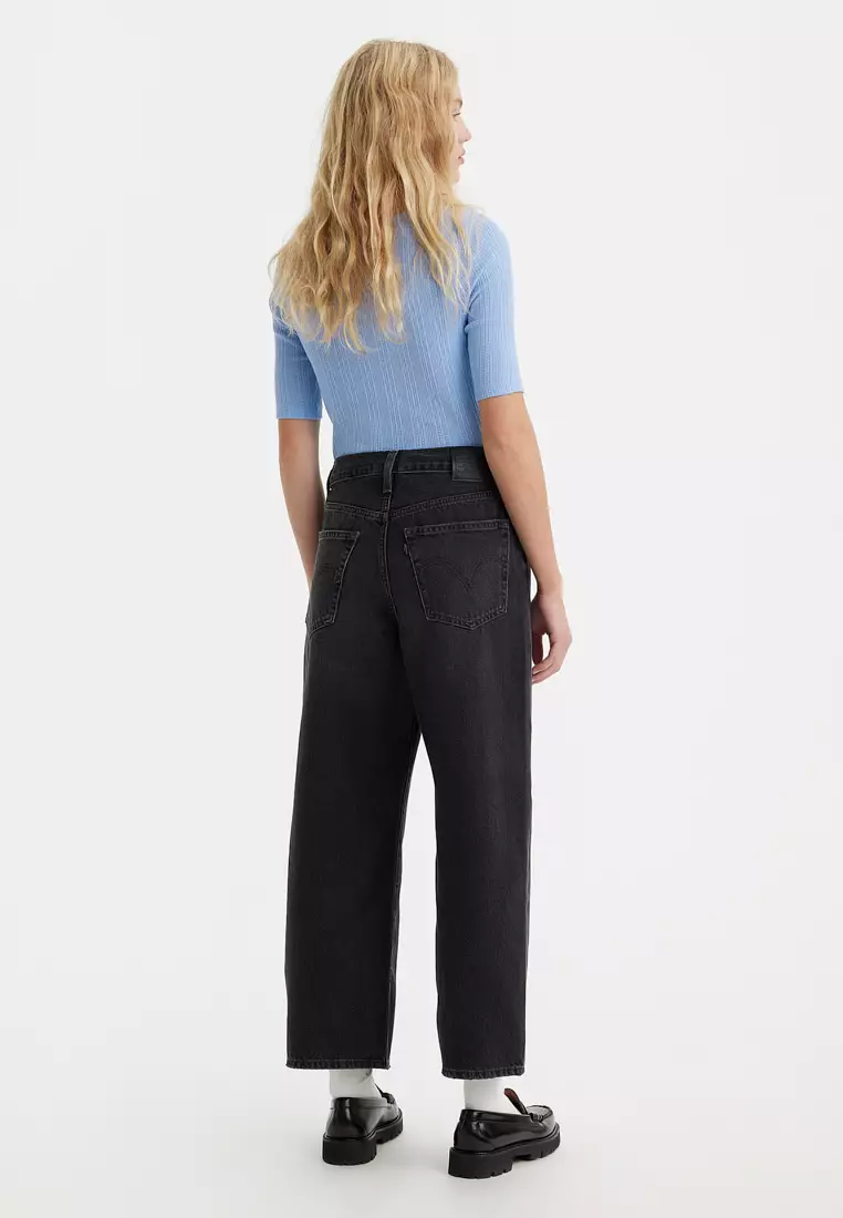 Levi's high water wide leg jeans black hotsell