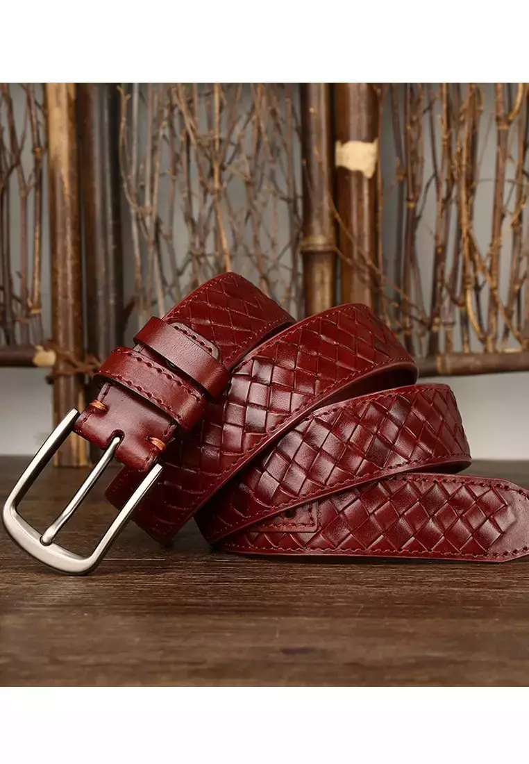 Vintage Woven Cowhide Belt