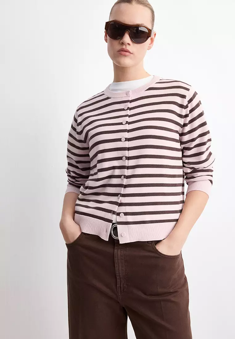 Striped Knit Cardigan