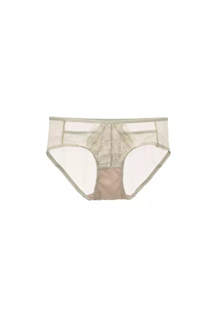Buy ZITIQUE Women's Cute Nylon Lace Lingerie Set (Bra and Underwear) -  Green Online