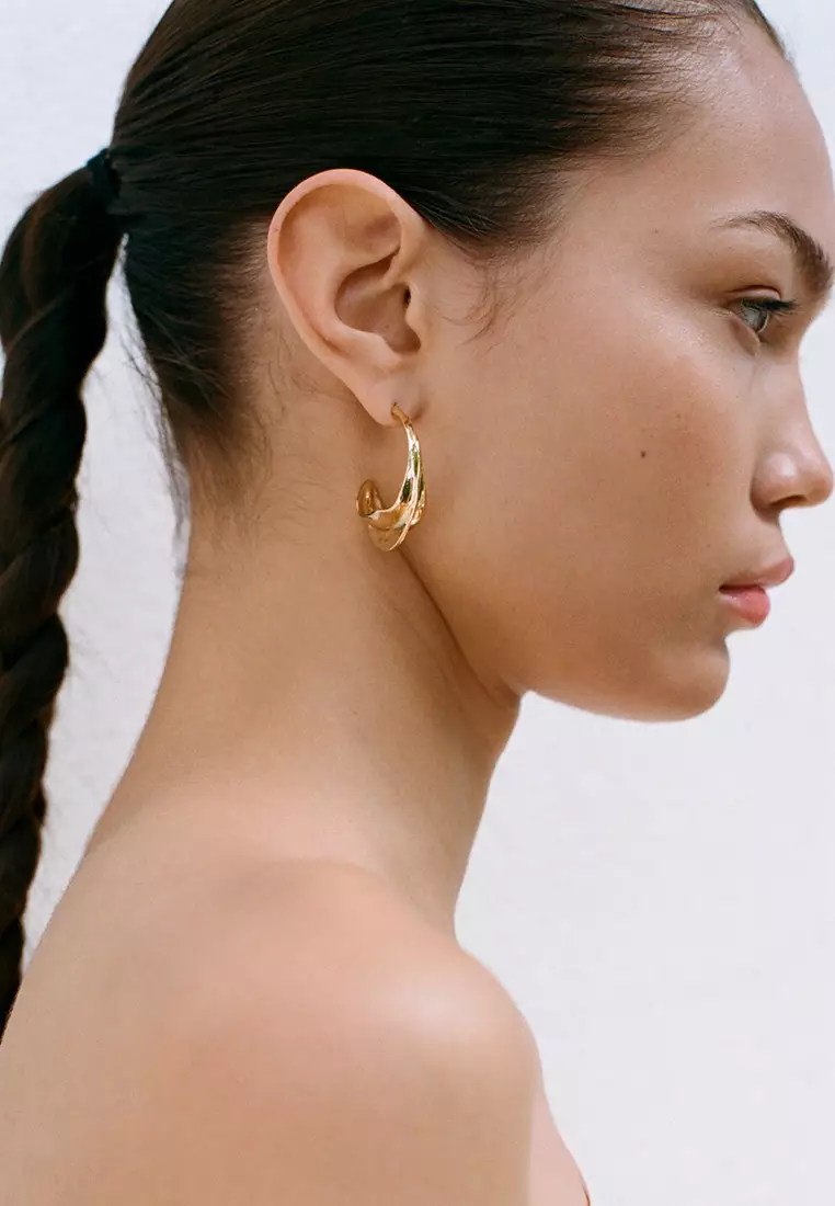 Embossed Hoop Earrings