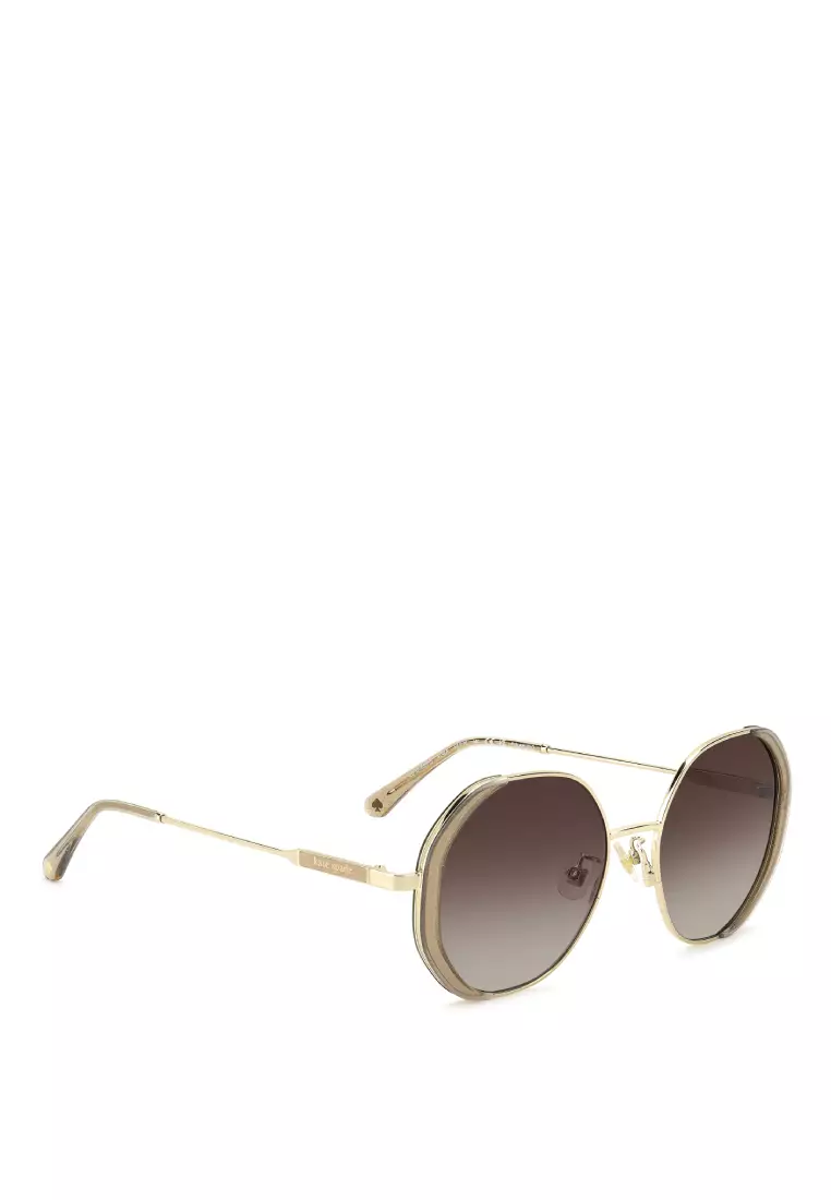 KATE SPADE Sunglasses KS AERIS/F/S-4S4-LA, Rectangular Geometrical Sharp with Crystal Gold Glitter color