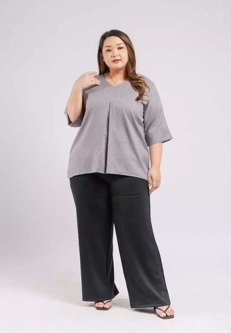 Plus Size Blouse Cheryl Ash Grey