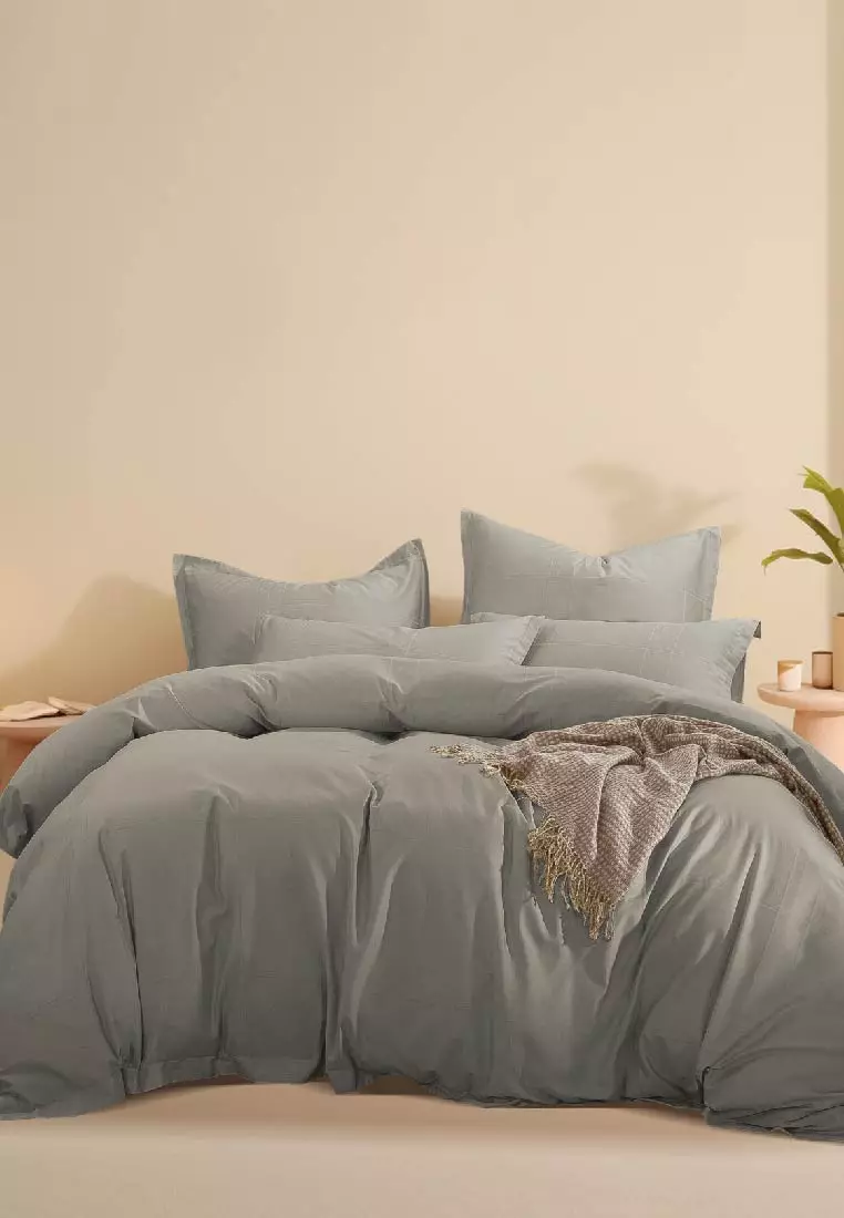 Buy HOOGA HOOGA Ralphson D Andromeda B6 Quilt Cover Set Flint Gray