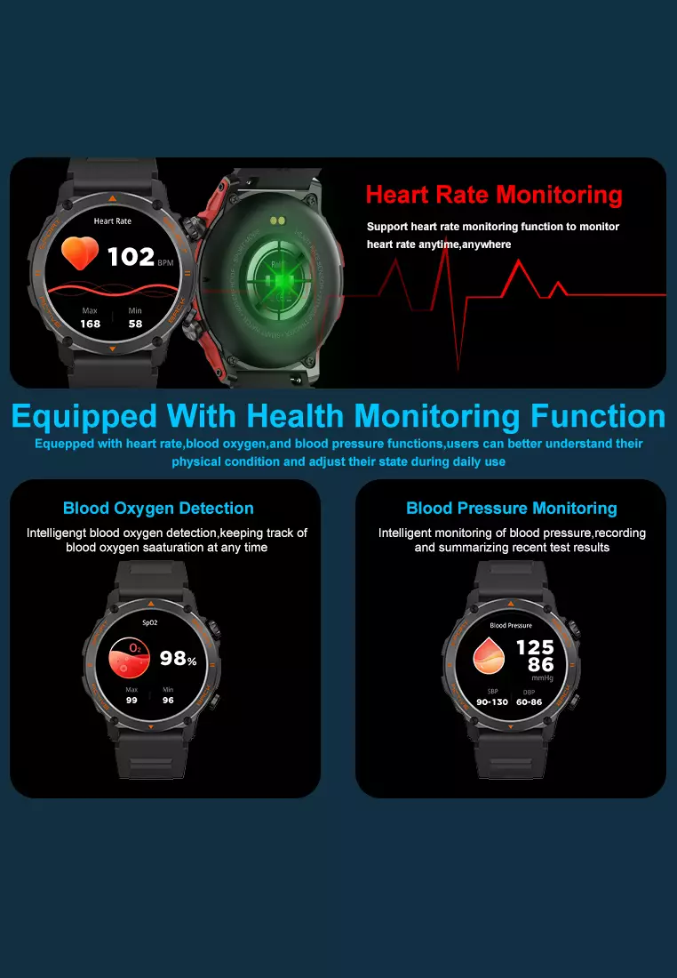 Smart Watch Z136 1.43inch Screen 123+ Sports Modes Health Monitoring Bluetooth Call Jam Pintar black