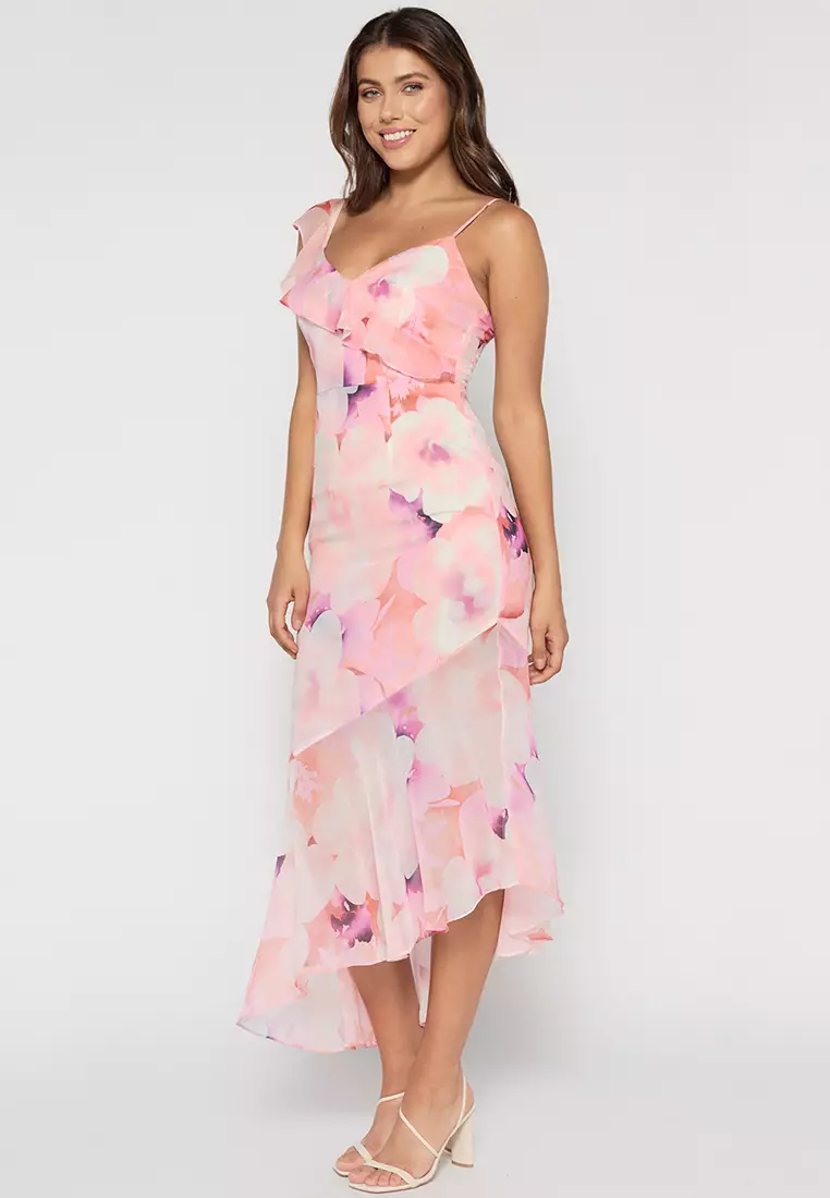 Chiffon hot sale midi dress